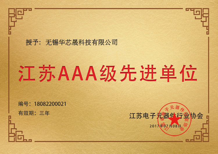 江蘇AAA級(jí)先進(jìn)單位